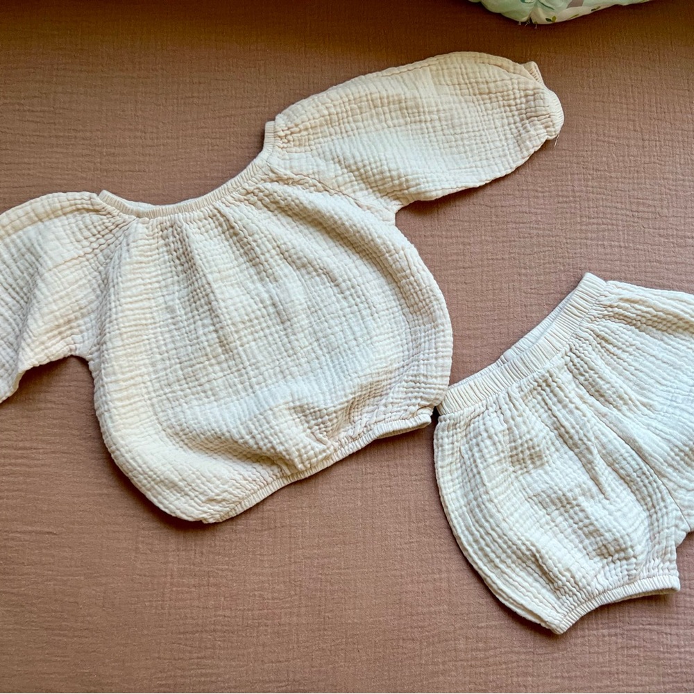 Kids Cream Outfit Set